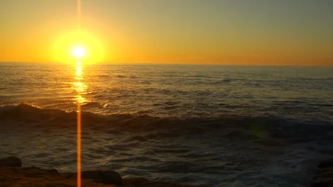 La Jolla Coves Sunset Timelapse Stock Footage 89823917