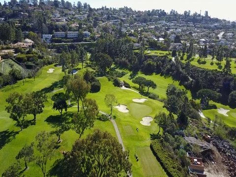 La Jolla Golf Course - Drone Video Stock Footage 80283693