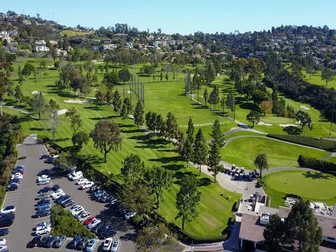 La Jolla Golf Course - Drone Video Stock Footage 80283722