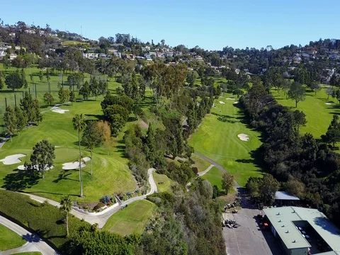 La Jolla Golf Course - Drone Video Stock Footage 80283773