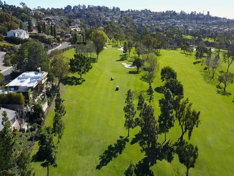 La Jolla Golf Course - Drone Video Stock Footage 80283793