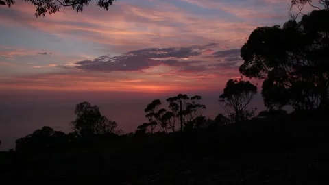 La Jolla Sunset Static Orange Stock Footage 166539193