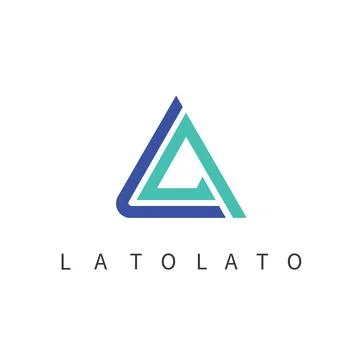 LA letter triangle icon vector concept design template Illustration