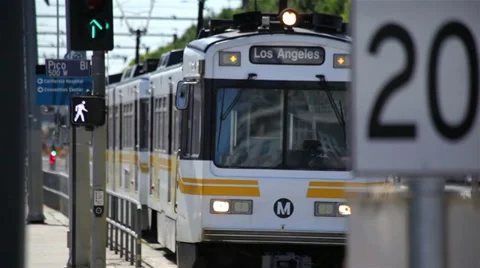 LA Light Rail 03 HD Video stock 10814562