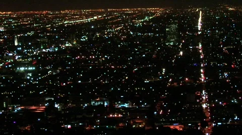 LA lightscape 1 Stock Footage 654860