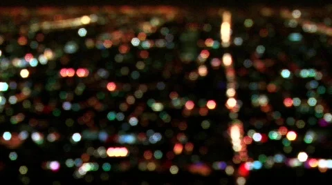 LA lightscape soft focus Stock Footage 654855