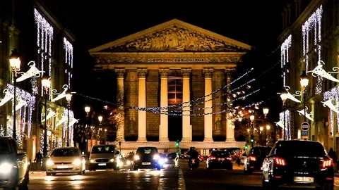 La Madeleine close to Concorde Square in Paris. Stock Footage 107091140