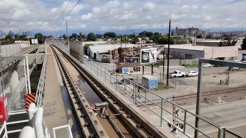 LA Metro Rail Public Transit Transportation Commuter Los Angeles California USA 스톡 동영상 127013321