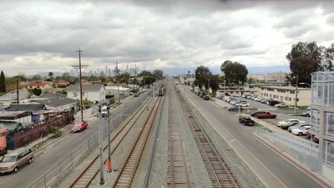 LA Metro Rail Public Transit Transportation Commuter Los Angeles California USA 스톡 동영상 127013399