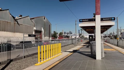 LA Metro Rail Public Transit Transportation Commuter Los Angeles California USA Video stock 171548939