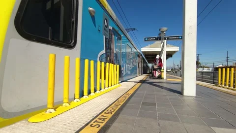 LA Metro Rail Public Transit Transportation Commuter Los Angeles California USA 스톡 동영상 171549044