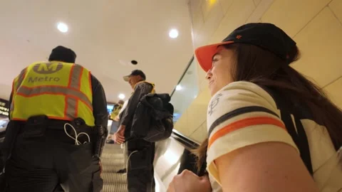 LA Metro Security at Subway Station Stock Footage 333369420