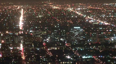 LA  mid-city lightscape 2 動画素材 654865