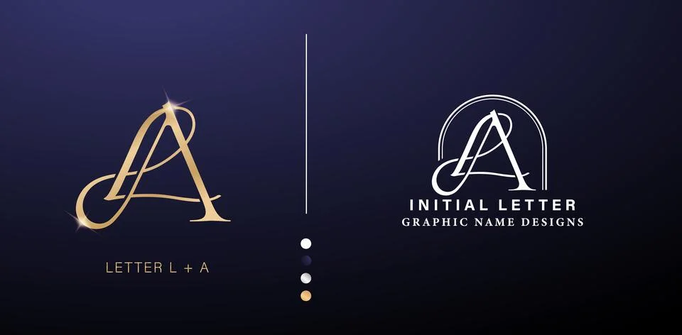 LA monogram Letter Stock Illustration