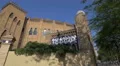 La Monumental with blue and white paintings in Barcelona 4k or 4k+ Resolution