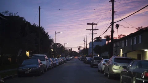 LA Neighborhood 4K Stock Footage