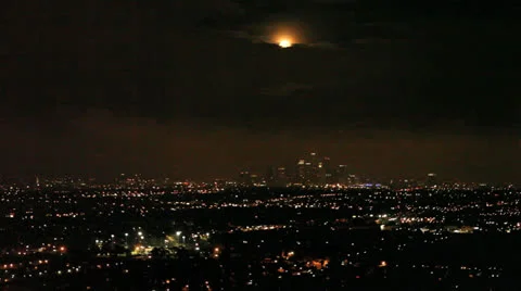 LA by night 库存影片 24832856