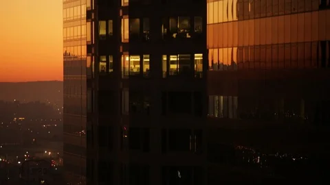 LA at night Stock Footage 97149998