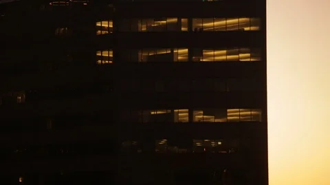 LA at Night Stock Footage 97150042