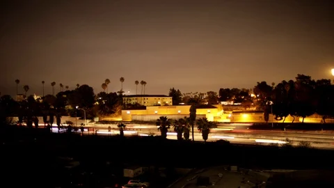 LA at Night Stock Footage 97155964