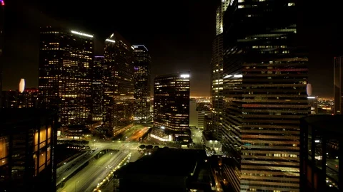 LA at Night Stock Footage 97157844