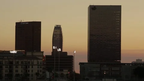 LA at Night Stock Footage 97163584