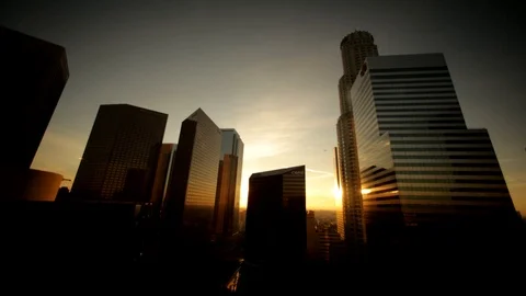 LA at Night Stock Footage 97228183