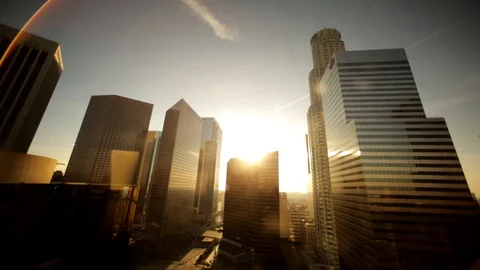 LA at Night Stock Footage 97229282