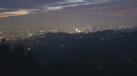 LA Night time city view Video stock 53812232
