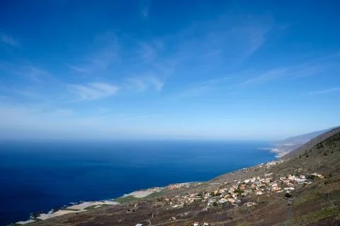 La Palma Atlantic costline Spain Stock Photos