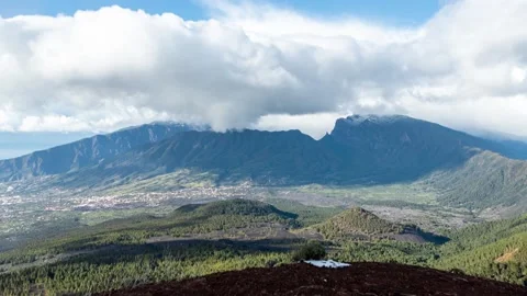 La Palma Valley with clouds Timelapse 動画素材 199243129