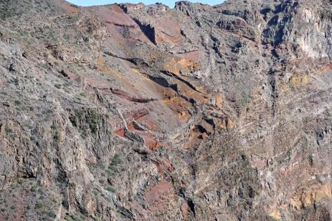 La Palma volcanic veiw Spain Stock Photos