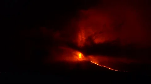 La Palma Volcano Eruption Lava 스톡 동영상 233287553