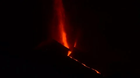 La Palma Volcano Eruption Lava 스톡 동영상 233287559