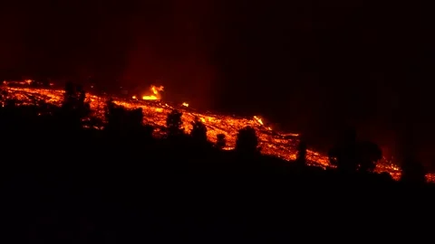 La Palma Volcano Eruption Lava 스톡 동영상 233287656
