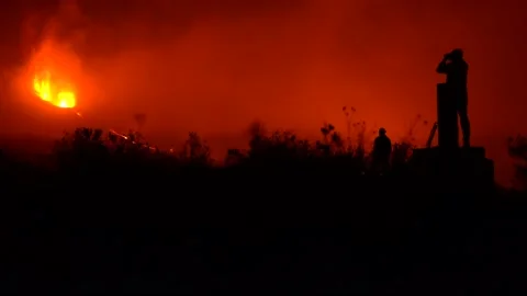La Palma Volcano Eruption Lava 스톡 동영상 233287699