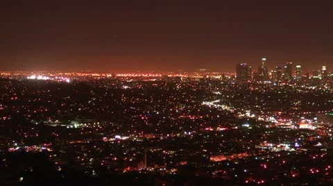LA pan to city lapse Stock-Footage 10946113