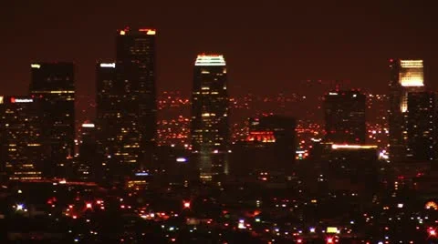 LA pan skyline lapse Stock-Footage 10948472