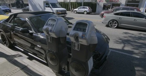 LA Parking Meter 1 handheld Stock Footage 109616958