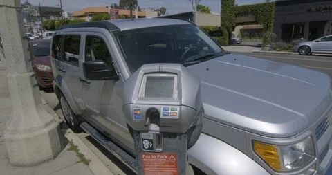 LA Parking Mter 2 Stock Footage 109614425