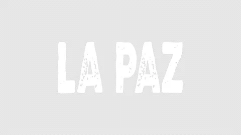 La Paz. Animated text. Motion inscription. Transparent Alpha-channel, 4K. Stock Footage 154047451