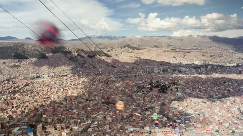 La Paz Cable Car Time Lapse (Bolivia) 库存影片 53866067