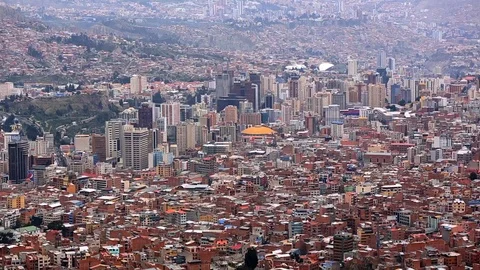 La Paz cityscape Stock Footage 96049299