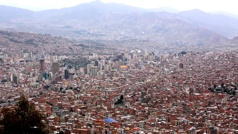 La Paz cityscape Stock Footage 96049313