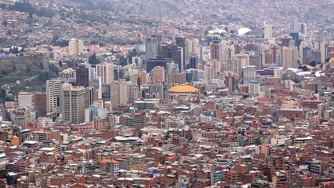 La Paz cityscape Stock Footage 96049327