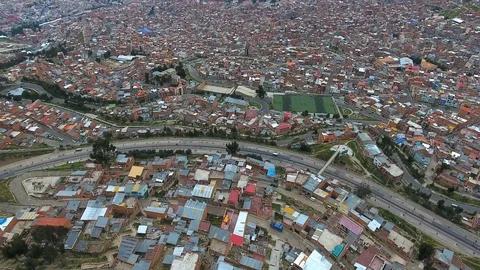 La Paz cityscape Stock Footage 96049331