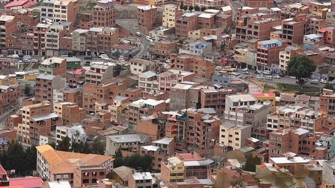 La Paz cityscape Stock Footage 96049335