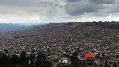 La Paz cityscape Stock Footage 96049336