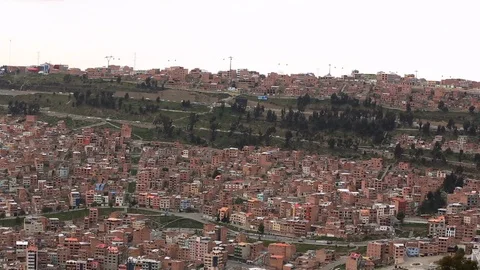 La Paz cityscape Stock Footage 96049337