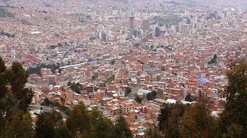 La Paz cityscape Stock Footage 96049338
